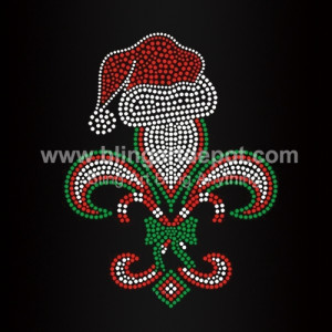 Hotsale Santa Rhinestone Heat Transfers